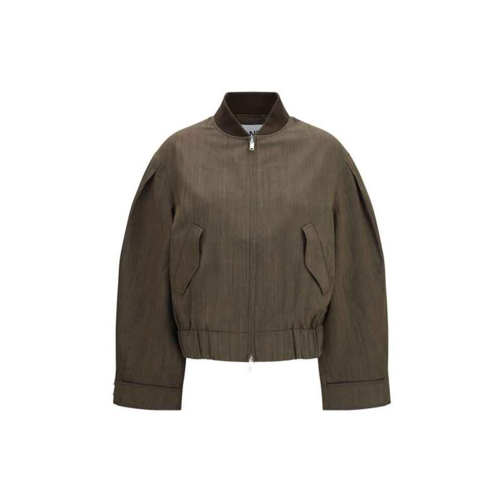Ganni Bicolor Wool Oves Aries Women's Bomber